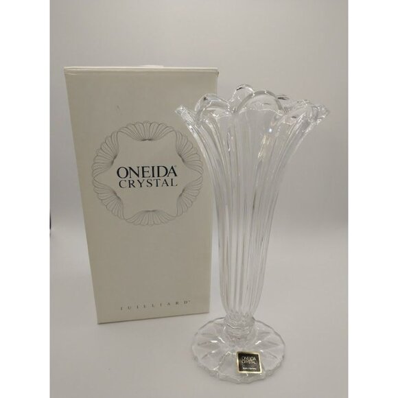 Oneida Crystal Juilliard Vase Made In Germany - Picture 1 of 5